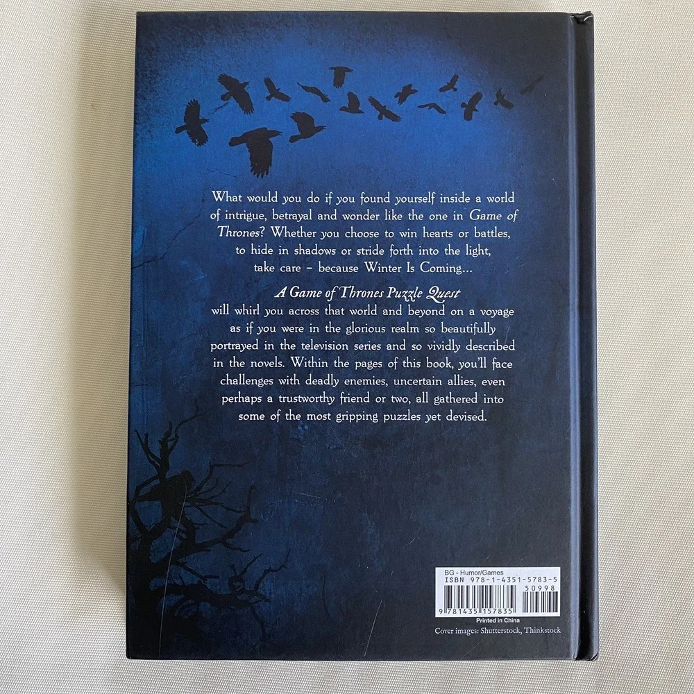 A Game of Thrones Puzzle Quest VG Book Tim Dedopulos Brain Teasers‎